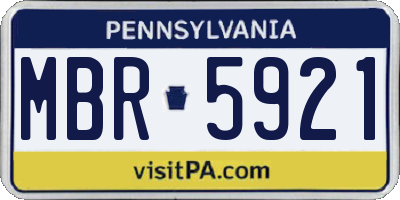 PA license plate MBR5921