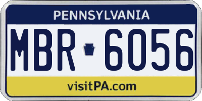 PA license plate MBR6056