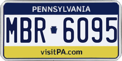 PA license plate MBR6095