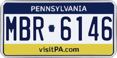 PA license plate MBR6146