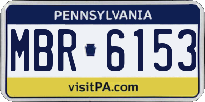 PA license plate MBR6153