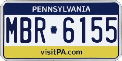 PA license plate MBR6155