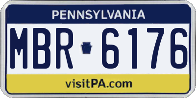 PA license plate MBR6176