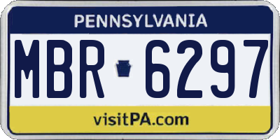 PA license plate MBR6297