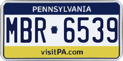PA license plate MBR6539