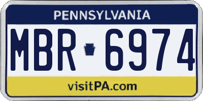 PA license plate MBR6974