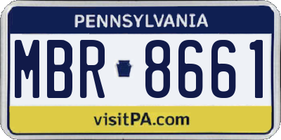 PA license plate MBR8661