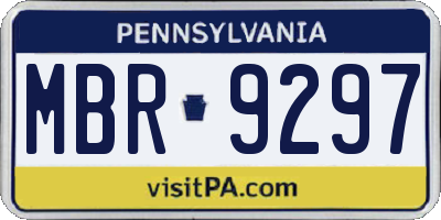 PA license plate MBR9297