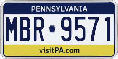 PA license plate MBR9571