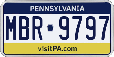 PA license plate MBR9797