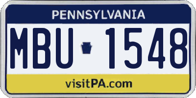 PA license plate MBU1548