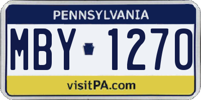 PA license plate MBY1270
