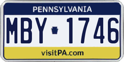 PA license plate MBY1746