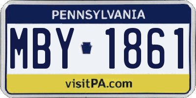 PA license plate MBY1861