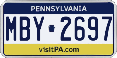 PA license plate MBY2697