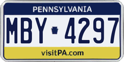 PA license plate MBY4297