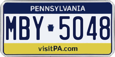 PA license plate MBY5048