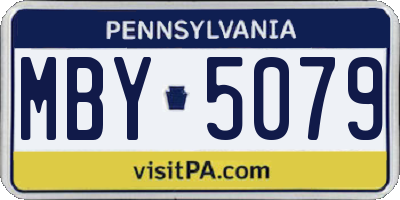 PA license plate MBY5079