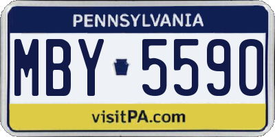 PA license plate MBY5590