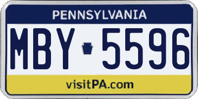 PA license plate MBY5596