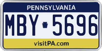 PA license plate MBY5696