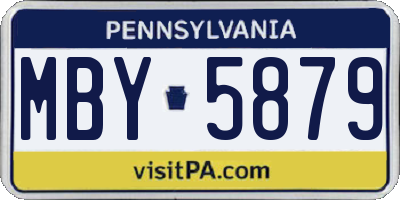 PA license plate MBY5879