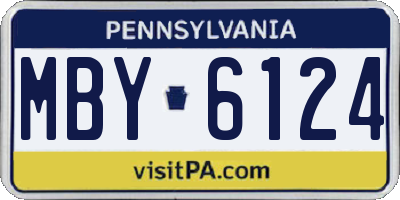 PA license plate MBY6124