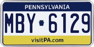PA license plate MBY6129