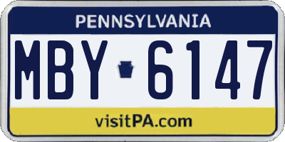 PA license plate MBY6147