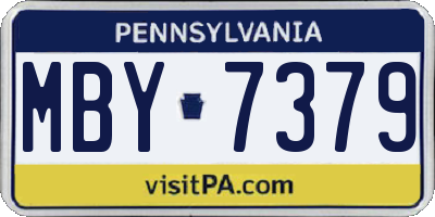 PA license plate MBY7379