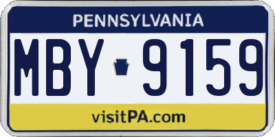 PA license plate MBY9159