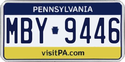 PA license plate MBY9446