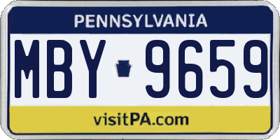 PA license plate MBY9659
