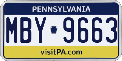 PA license plate MBY9663