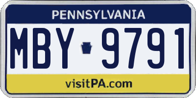 PA license plate MBY9791