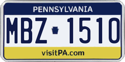PA license plate MBZ1510