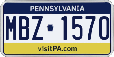 PA license plate MBZ1570