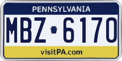 PA license plate MBZ6170
