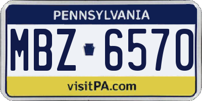 PA license plate MBZ6570