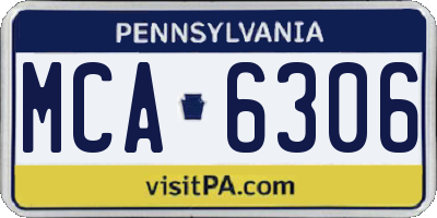 PA license plate MCA6306