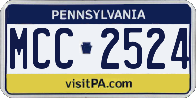PA license plate MCC2524