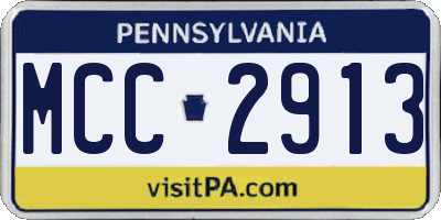 PA license plate MCC2913