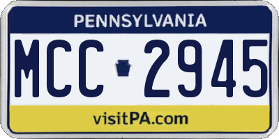 PA license plate MCC2945