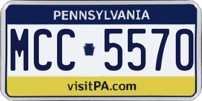PA license plate MCC5570