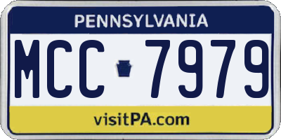 PA license plate MCC7979