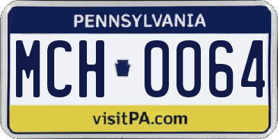 PA license plate MCH0064