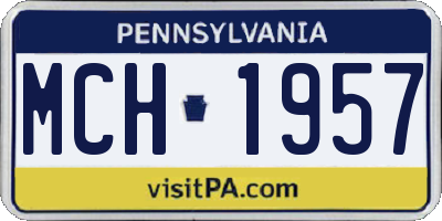PA license plate MCH1957