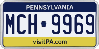 PA license plate MCH9969