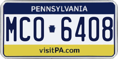 PA license plate MCO6408