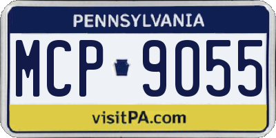 PA license plate MCP9055